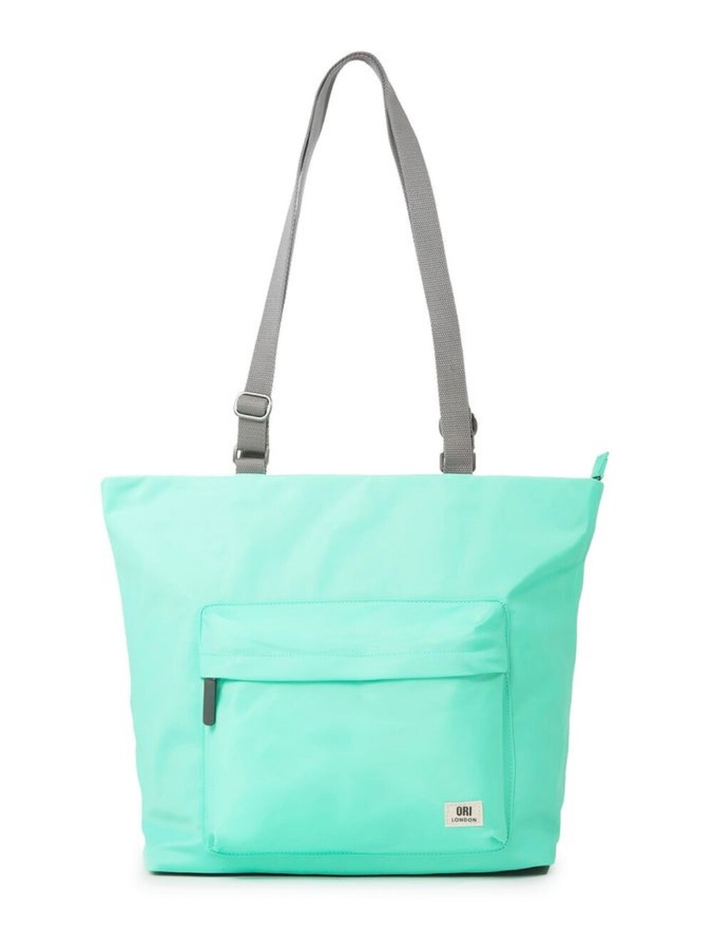 Ori London Capri Trafalgar Mint Aqua Tote with Gray Straps